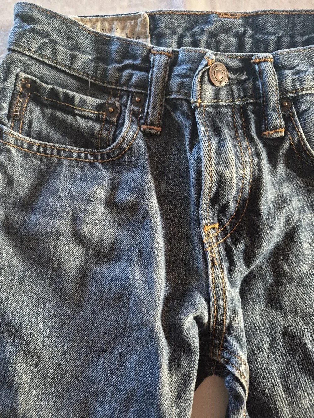 Abercrombie & Fitch Blue Kids Straight-Leg Jeans 12 Slim